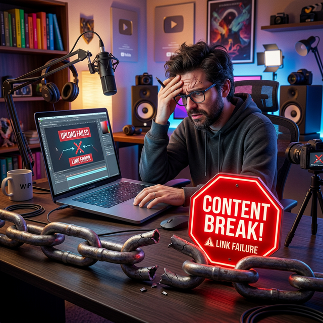YouTube link failure conceptual image